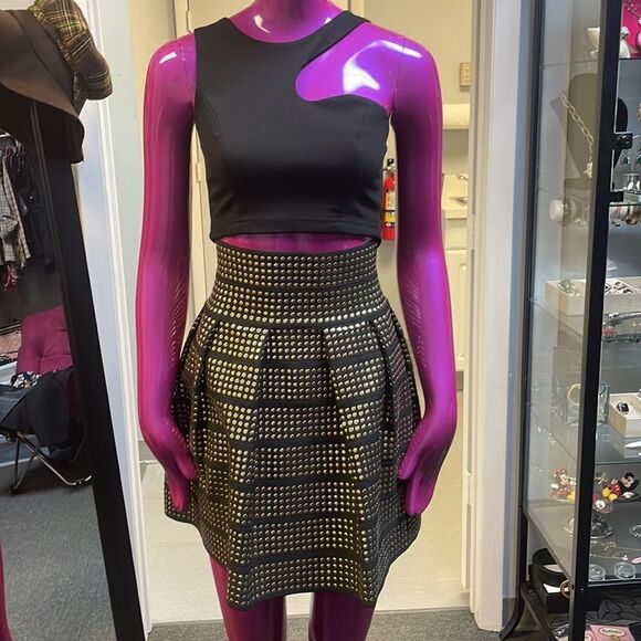 Hommage studded A-Line skirt - Picture 7 of 15